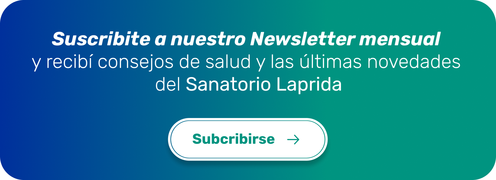 Suscripción al Newsletter del Sanatorio Laprida